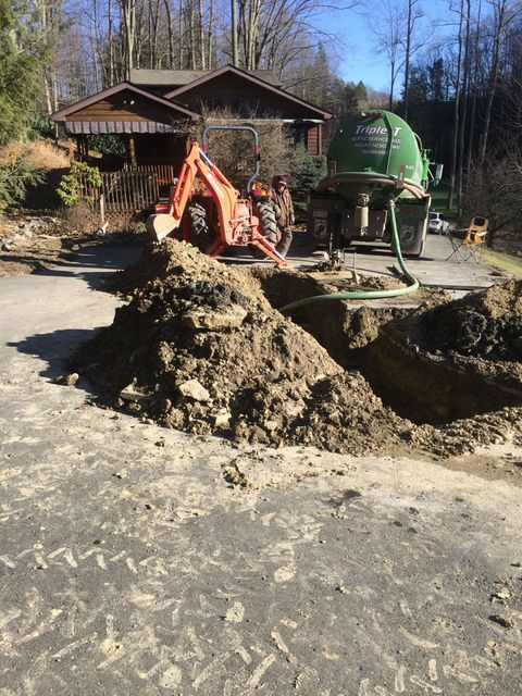 Repairing Septic Line — Mount Nebo, WV — Triple T Septic Service LLC Repairing Septic Line — Mount Nebo, WV — Triple T Septic Service LLC