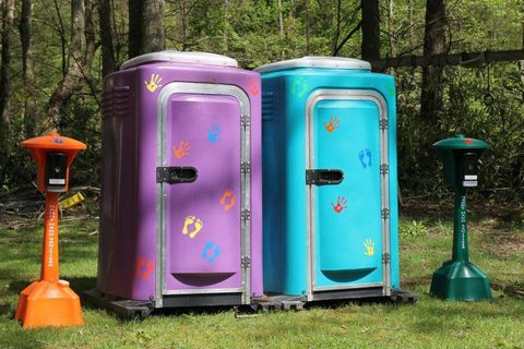 Portable Toilets and Hand Washing Area — Mount Nebo, WV — Triple T Septic Service LLC Portable Toilets and Hand Washing Area — Mount Nebo, WV — Triple T Septic Service LLC