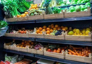 Frutta e verdura nell'area verde