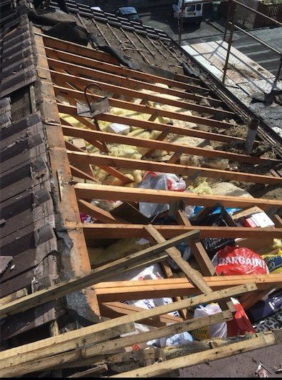 Work starts on a replacement roof  by DC Roofcare Irvine Ayrshire
