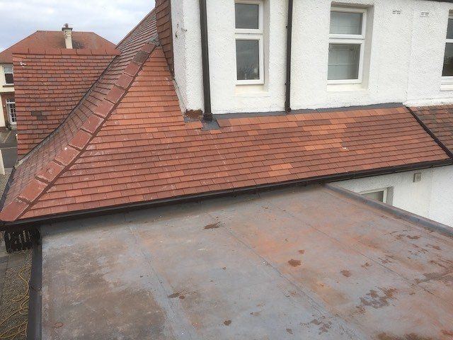 The roof repair work is completed.