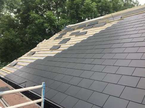New slate roof in Kilwinning by DC Roofcare Irvine
