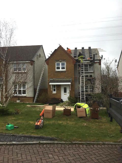 DC Roofing Irvine working on a new roof