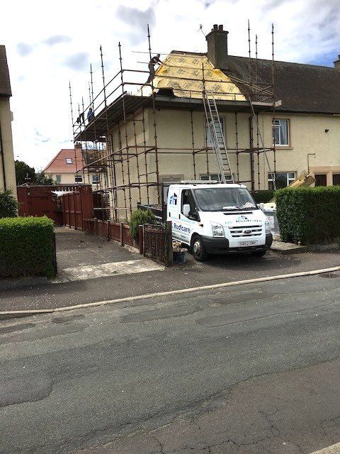 Work starts on a new roof in Ardrossan by DC Roofcare Irvine