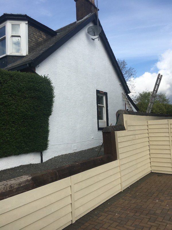 Wall coating by DC Roofcare in Dalry after