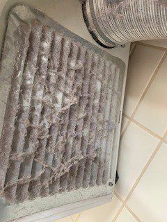 dryer vents with a lot of dust