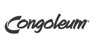 Congoleum logo in black, cursive font.
