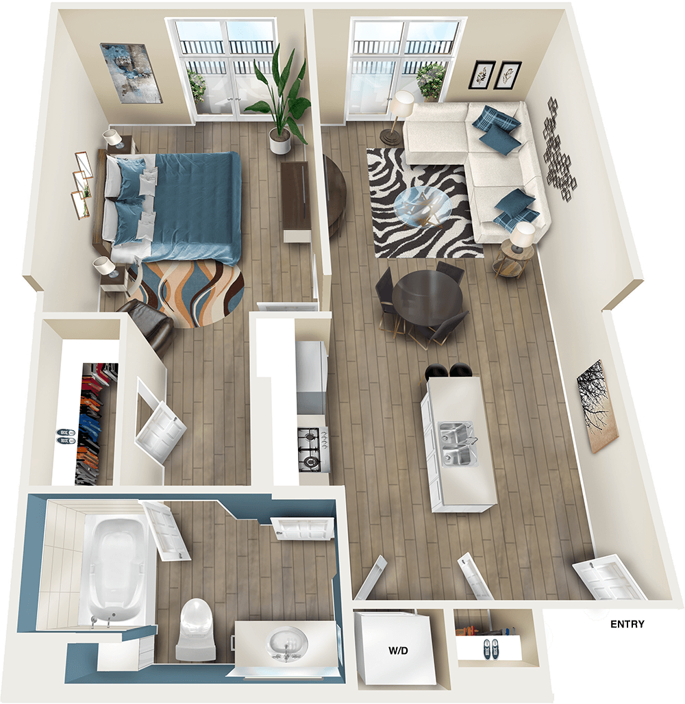 2 Bedroom Floor Plan