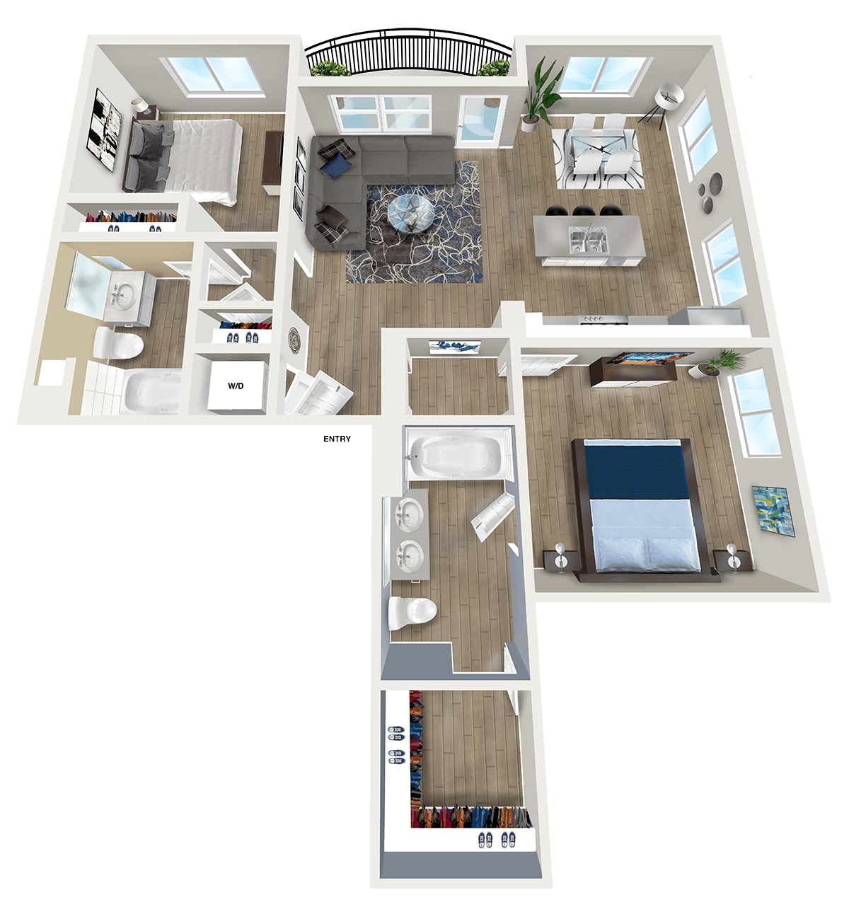 2 Bedroom Floorplan
