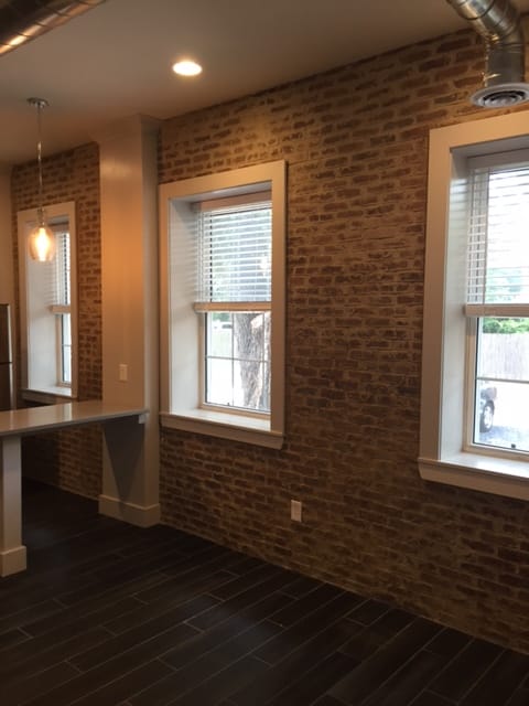 Brick wall interior