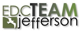 ED.C Team Jefferson logo with gray and green text and a horse silhouette icon