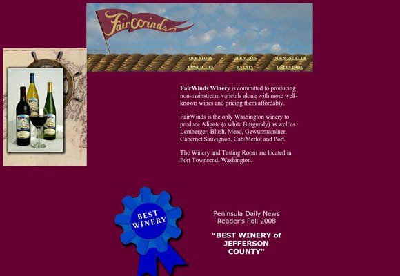 Ferrandi wine promotional flyer with bottles, vineyard banner, and “Best of” award ribbon