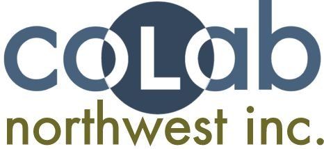 Colab Northwest Inc. logo in blue and olive green text with overlapping circles