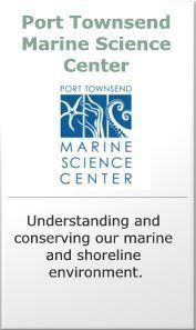 Port Townsend Marine Science Center logo with tagline: “Understanding and conserving our marine and shoreline environment.”