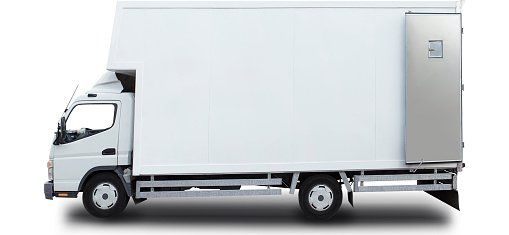White moving truck Black & White Trucks