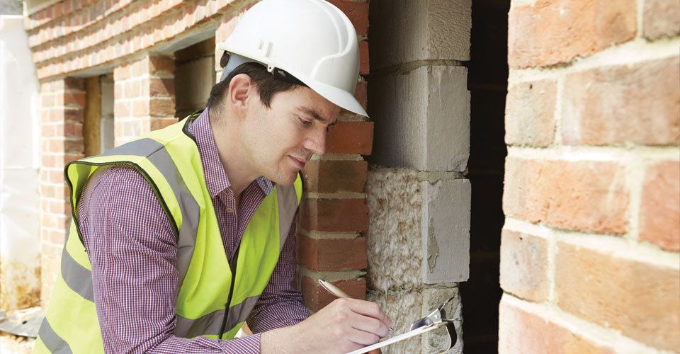 architect checking the structural integrity