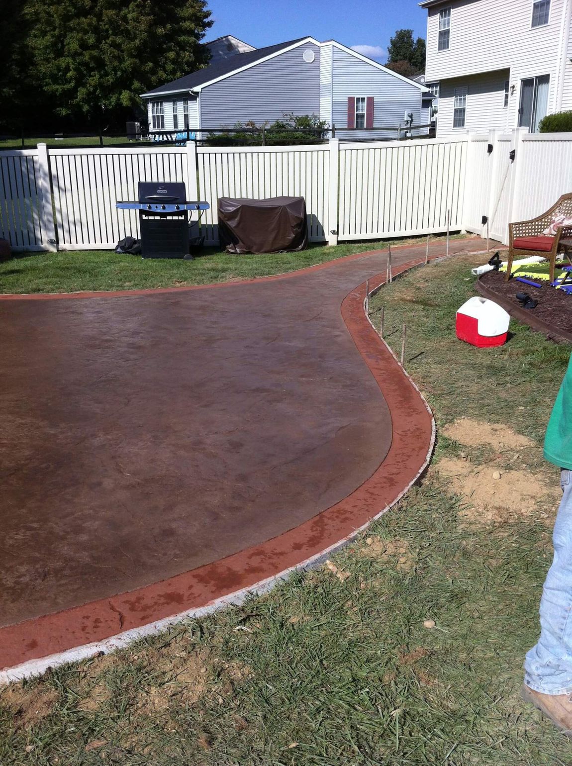 Decorative walk and patio installed in abingdon, md