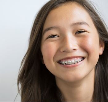Girl with braces