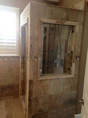 Corner Shower — Bath Room With Glass Shower Room in Lodi, CA Corner Shower — Bath Room With Glass Shower Room in Lodi, CA