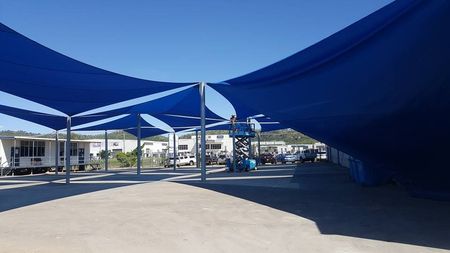 Personalized Vinyl Cover — Shade sails in Garbutt, QLD Personalized Vinyl Cover — Shade sails in Garbutt, QLD