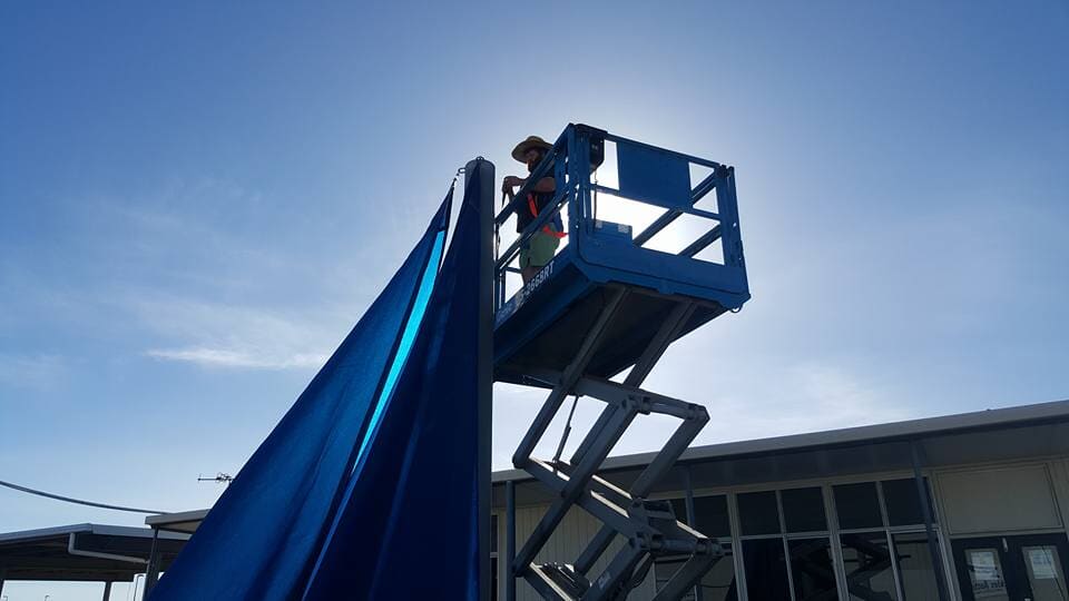 Installing Shade Sail — Shade sails in Bohle, QLD