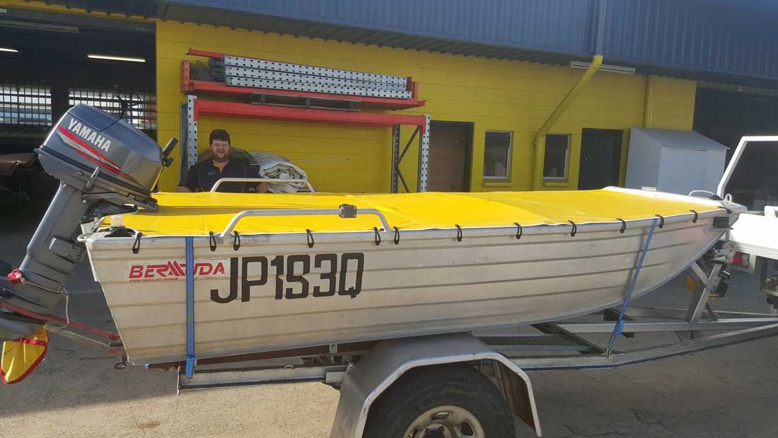 Yellow Boat Cover — Shade sails in Bohle, QLD