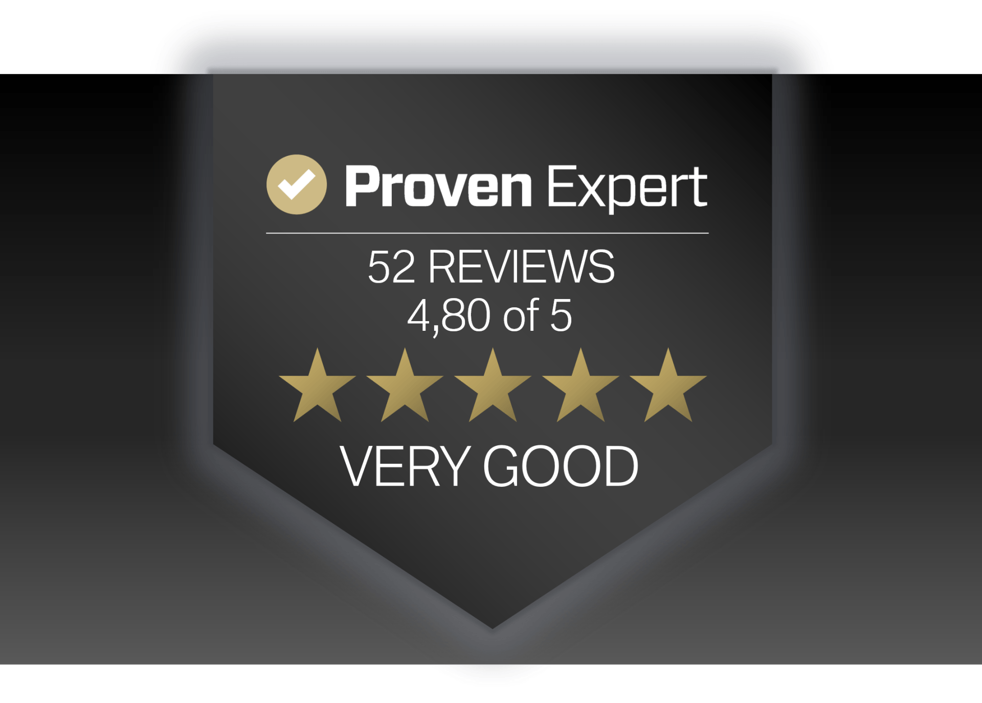 Proven Experts, 4,8 of 5 stars