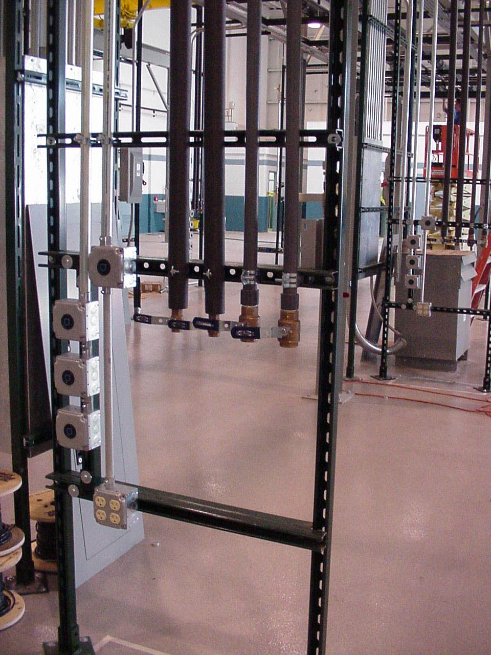 Water Line Drops on Unistrut Rack
