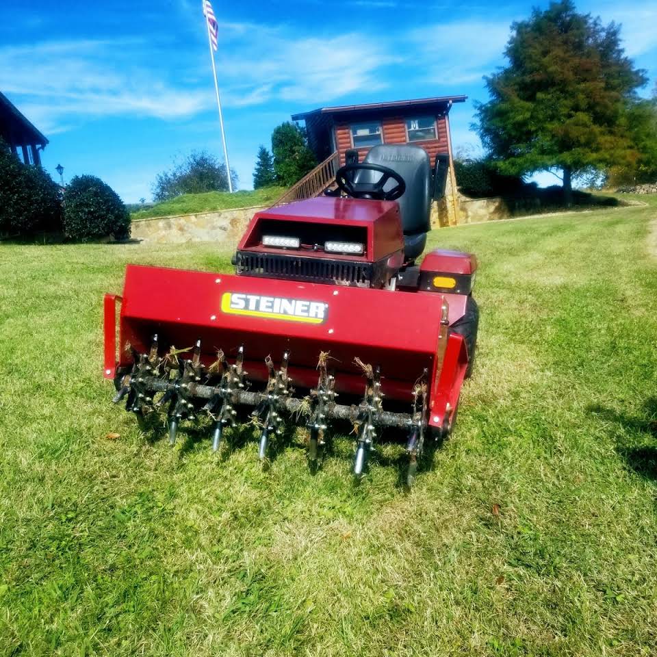 aerator aerating lawn