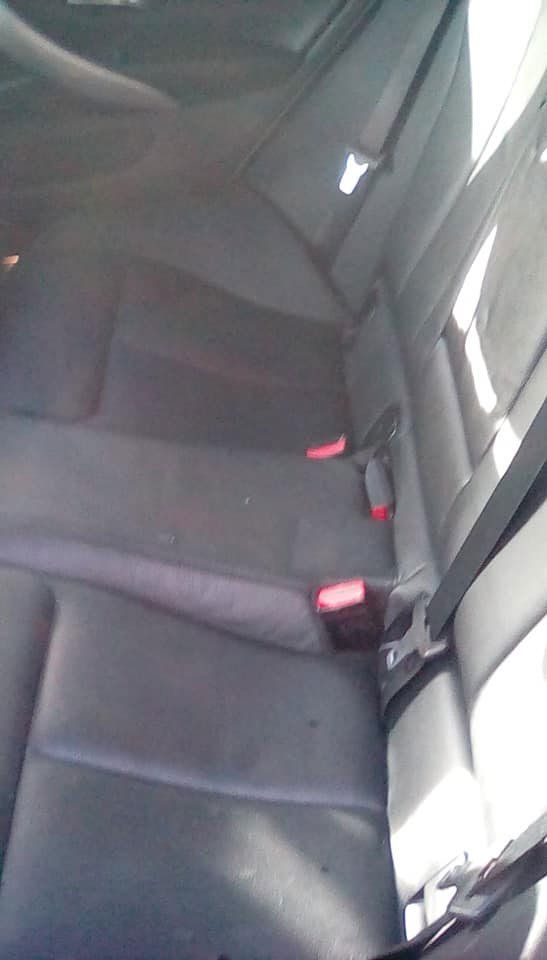 Image of a clean back seat in a car after a valet service