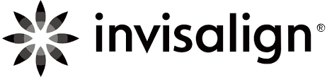 Ein schwarz-weißes Logo von Invisalign