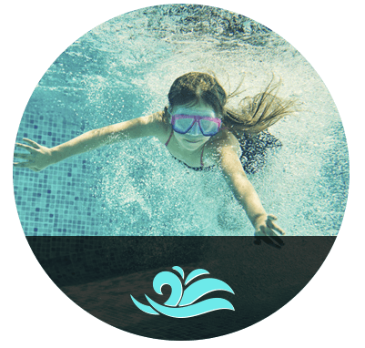 a girl swimming