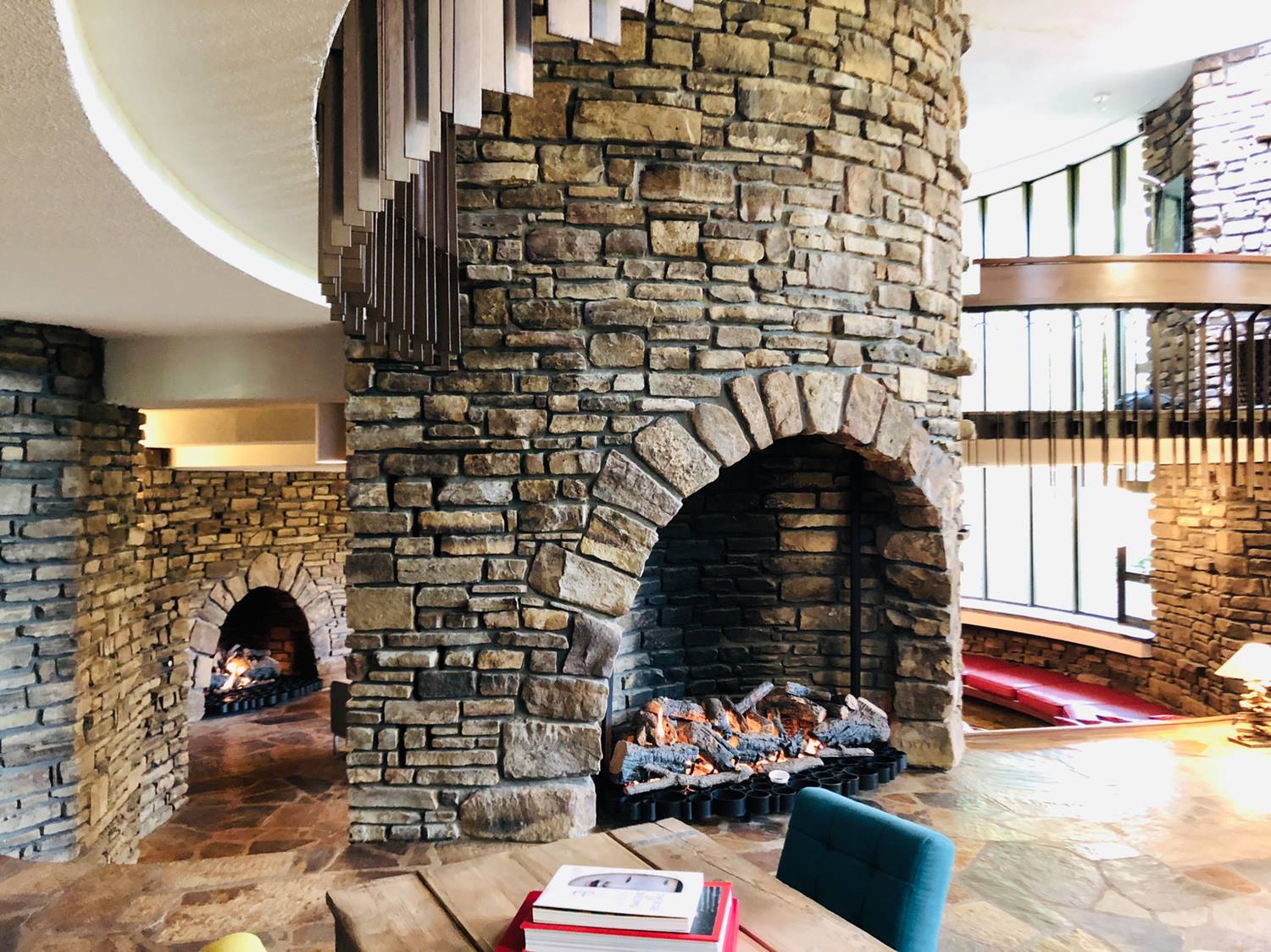 custom built fireplace