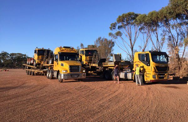 parked trucks