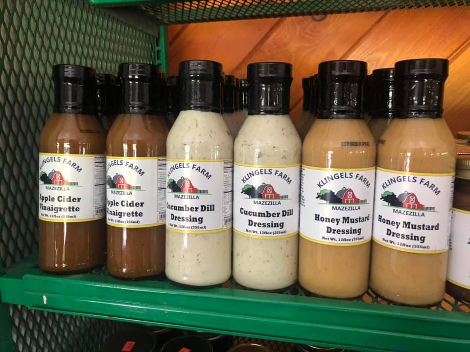 Klingel's Farm, dressing, pantry items