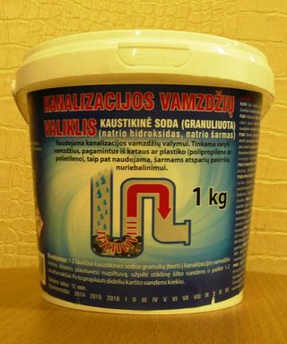 Kanalizacijos vamzdžių valiklis