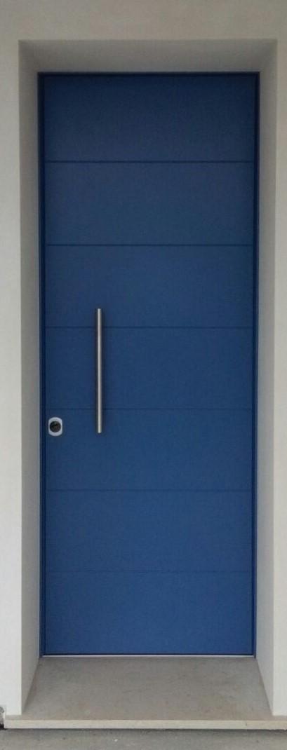 portoncino d'ingresso blindato blu