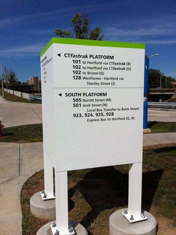 CT FASTRAK curbside sign