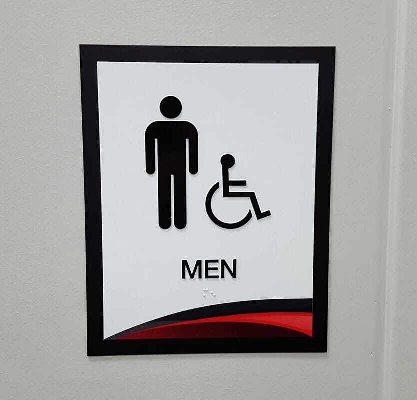 mens bathroom ada sign