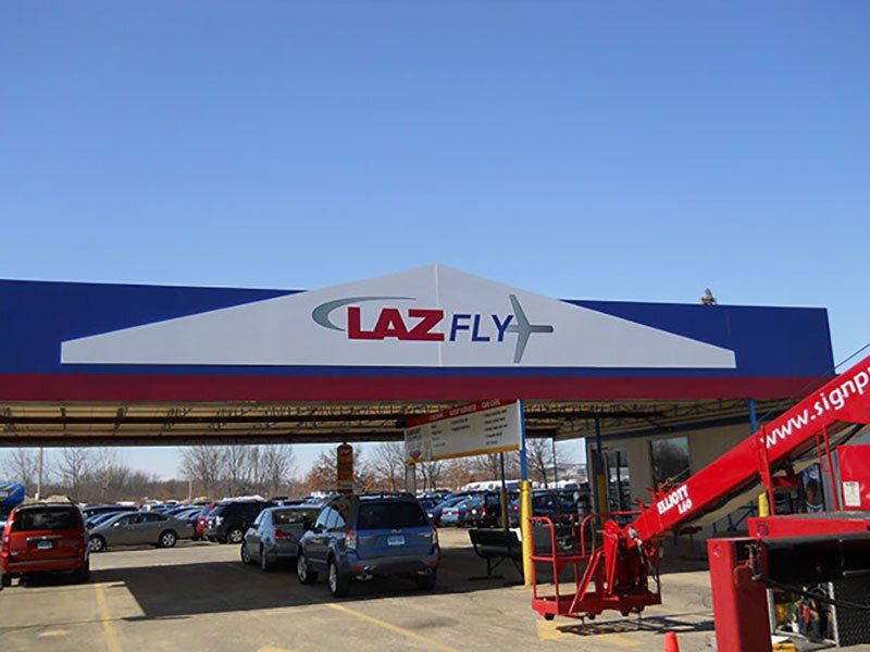 LAZ fly awning sign