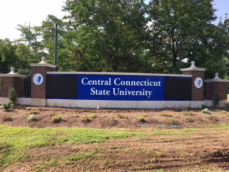 CCSU campus signage