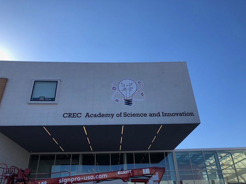 CREC Academy of Science sign company