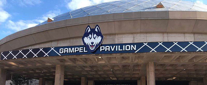 UCONN pavillion sign