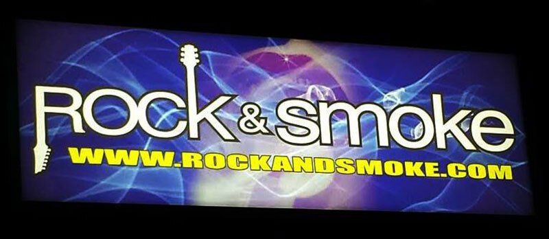 rock and smoke neon and illuminated sign