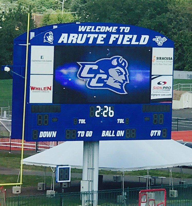 CCSU field signage