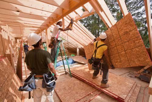 Carpenters working at a construction site - Building Remodeling Services in Grand Rapids, MN