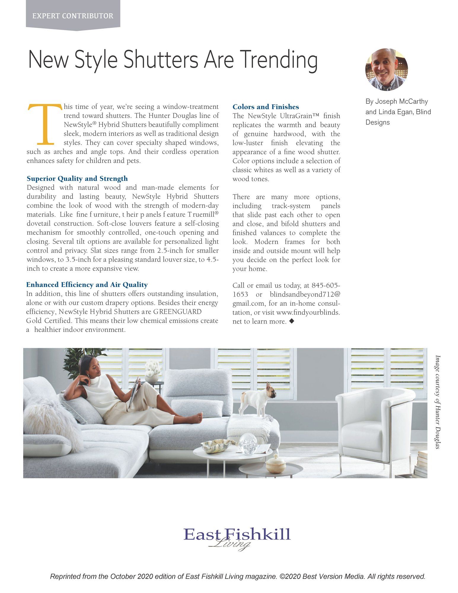 October 2020 Edition — Dutchess County, NY — Blind Designs