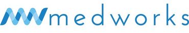 The word medworks is written in blue on a white background.