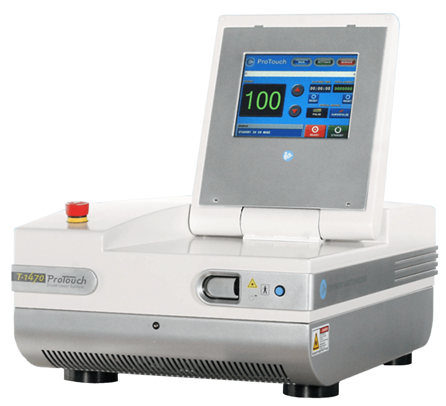 A machine with a screen that says 100 on it