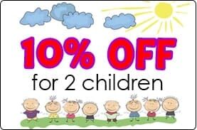 10% Off for 2 Children
